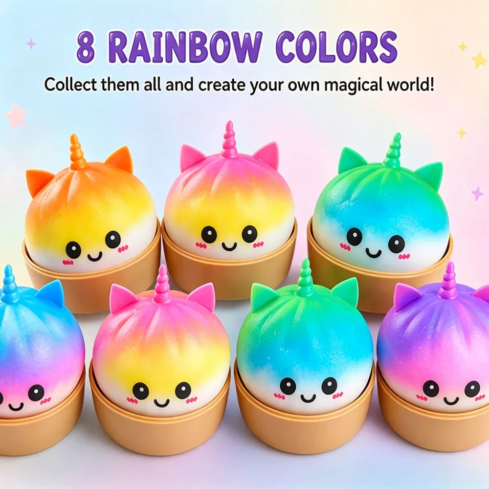 Jumbo Unicorn Bao Bun Fidget Toy