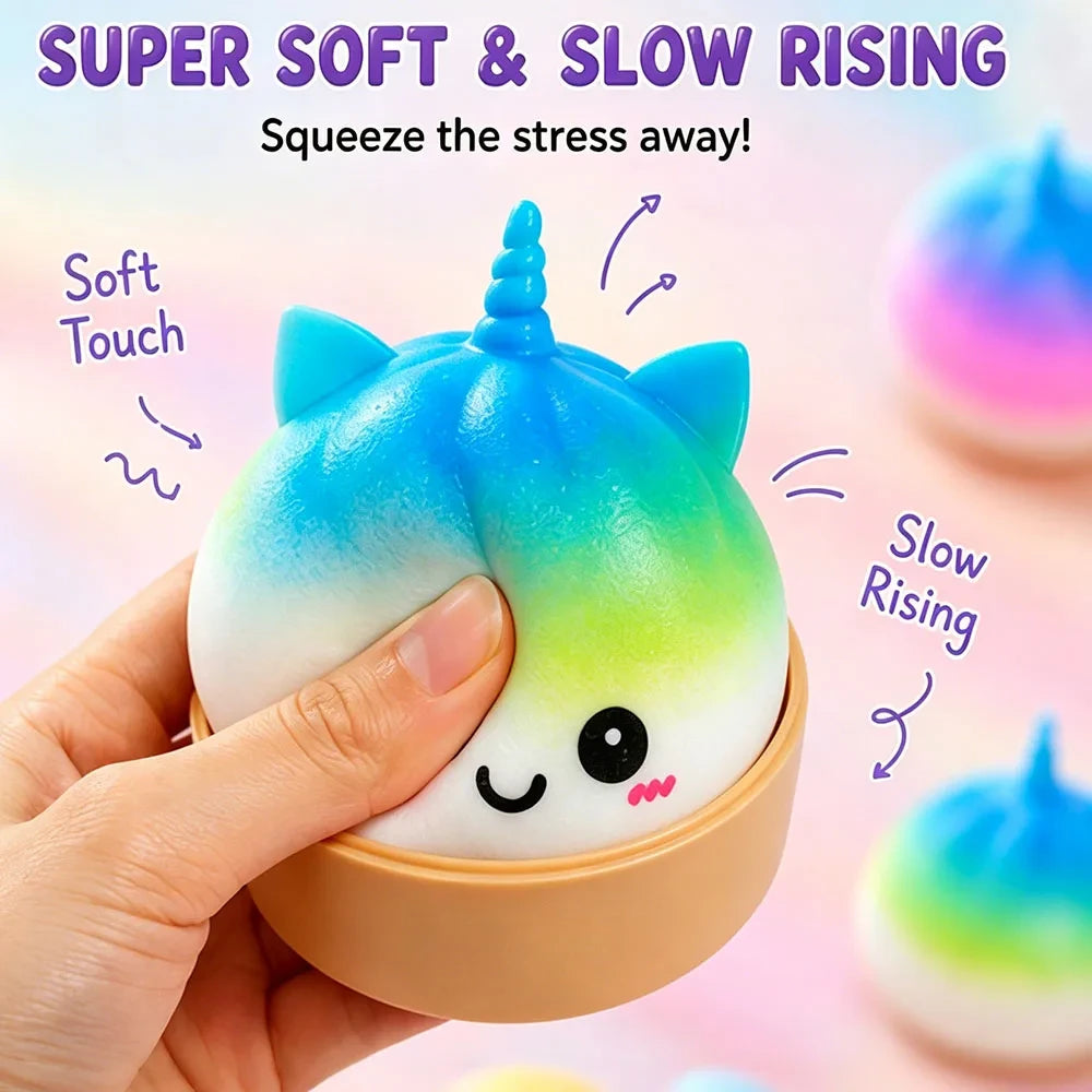 Jumbo Unicorn Bao Bun Fidget Toy