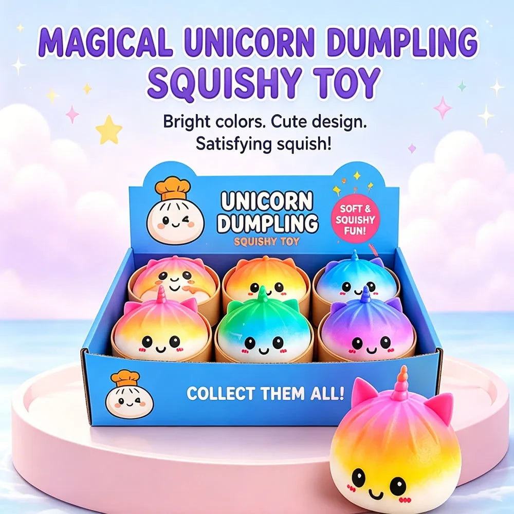 Jumbo Unicorn Bao Bun Fidget Toy